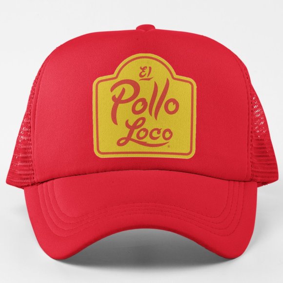NEW El Pollo Loco Foam Trucker Mesh Snapback Hat RED - Picture 1 of 2